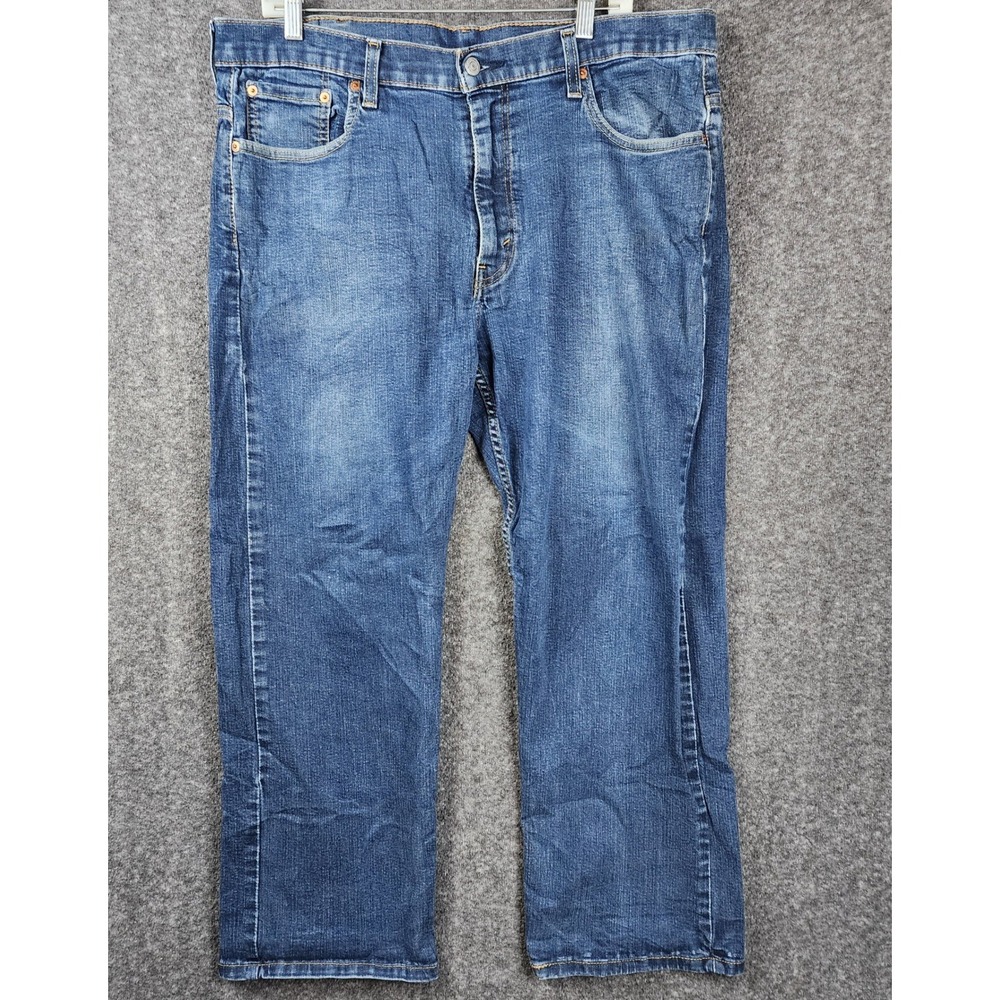 Levis 569 Loose Straight‎ Jeans Mens 38x30 Blue Medium Wash Baggy Denim